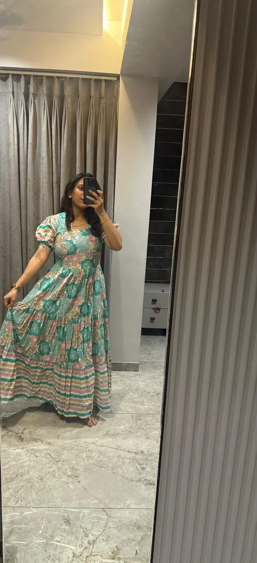 Pure Cotton Printed Maxi Dress